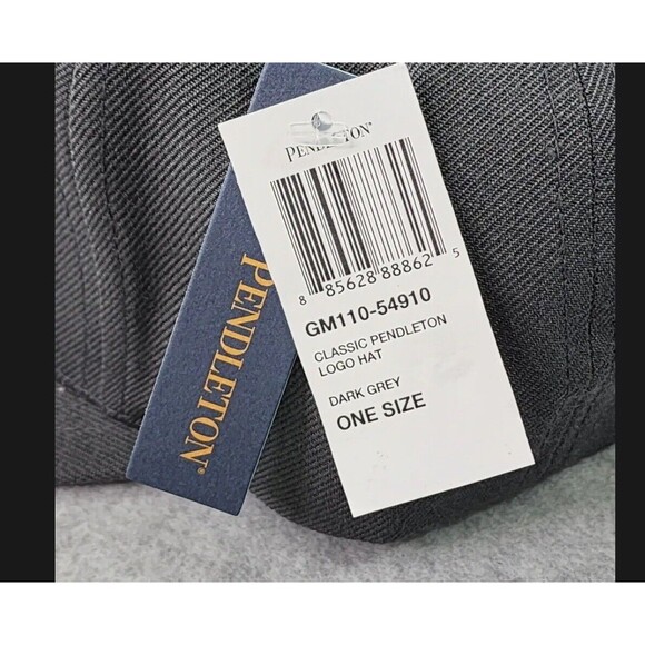 Pendleton Classic Yupoong Hat One Size Gray Snapback Blue Patch Wool Blend Cap - Picture 5 of 10